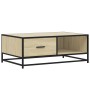 Mitteltisch aus Holz mit Metallrahmen in Sonoma-Eiche, 90x57x35 cm. von , Couchtisch - Ref: Foro24-848755, Preis: 67,87 €, Ra...