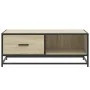 Mesa de centro madera ingeniería metal roble Sonoma 90x57x35 cm de , Mesas de centro - Ref: Foro24-848755, Precio: 67,03 €, D...