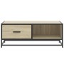 Mitteltisch aus Holz mit Metallrahmen in Sonoma-Eiche, 90x57x35 cm. von , Couchtisch - Ref: Foro24-848755, Preis: 67,87 €, Ra...