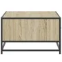 Center table made of engineered wood and metal in Sonoma oak, measuring 90x57x35 cm. by , Coffee table - Ref: Foro24-848755, ...