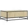 Center table made of engineered wood and metal in Sonoma oak, measuring 90x57x35 cm. by , Coffee table - Ref: Foro24-848755, ...