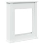 Kaminumrandung aus weißem Ingenieurholz 75x20x87,5 cm von , Zubehör für Holzöfen und Kamine - Ref: Foro24-854580, Preis: 53,7...