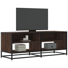 Mueble TV metal y madera ingeniería marrón roble 120,5x40x46 cm de , Muebles TV - Ref: Foro24-848893, Precio: 82,33 €, Descue...