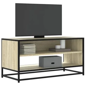 TV-Möbel aus Metall und Ingenieurholz in Sonoma-Eiche, 91x40x46 cm. von , TV-Möbel - Ref: Foro24-848885, Preis: 47,09 €, Raba...