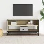 TV stand made of metal and Sonoma oak wood engineering, measuring 91x40x46 cm. by , TV Furniture - Ref: Foro24-848885, Price:...