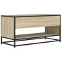TV-Möbel aus Metall und Ingenieurholz in Sonoma-Eiche, 91x40x46 cm. von , TV-Möbel - Ref: Foro24-848885, Preis: 57,96 €, Raba...