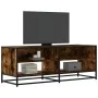 TV stand made of metal and smoked oak wood, measuring 120.5x40x46 cm. by , TV Furniture - Ref: Foro24-848891, Price: 64,98 €,...