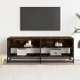 TV stand made of metal and smoked oak wood, measuring 120.5x40x46 cm. by , TV Furniture - Ref: Foro24-848891, Price: 64,98 €,...