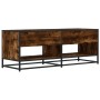 TV-Möbel aus Metall und Ingenieurholz in Raucheiche, 120,5x40x46 cm. von , TV-Möbel - Ref: Foro24-848891, Preis: 79,96 €, Rab...