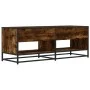 TV stand made of metal and smoked oak wood, measuring 120.5x40x46 cm. by , TV Furniture - Ref: Foro24-848891, Price: 64,98 €,...