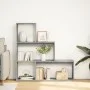 Divider bookcase 3 levels gray wood concrete 123x29x123 cm by , Bookcases and shelves - Ref: Foro24-857988, Price: 61,29 €, D...