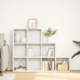 Three-level white wooden divider bookshelf 137.5x29x103.5 cm by , Bookcases and shelves - Ref: Foro24-857976, Price: 82,29 €,...