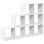 Three-level white wooden divider bookshelf 137.5x29x103.5 cm by , Bookcases and shelves - Ref: Foro24-857976, Price: 82,29 €,...