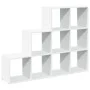 Three-level white wooden divider bookshelf 137.5x29x103.5 cm by , Bookcases and shelves - Ref: Foro24-857976, Price: 80,74 €,...