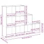 Three-level white wooden divider bookshelf 137.5x29x103.5 cm by , Bookcases and shelves - Ref: Foro24-857976, Price: 80,74 €,...