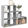 Librería divisora 3 niveles madera gris Sonoma 137,5x29x103,5cm de , Librerías y estanterías - Ref: Foro24-857981, Precio: 95...