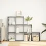 Divider bookcase 3 levels gray Sonoma wood 137.5x29x103.5cm by , Bookcases and shelves - Ref: Foro24-857981, Price: 95,46 €, ...