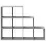 Divider bookcase 3 levels gray Sonoma wood 137.5x29x103.5cm by , Bookcases and shelves - Ref: Foro24-857981, Price: 95,46 €, ...
