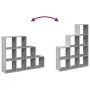 Divider bookcase 3 levels gray Sonoma wood 137.5x29x103.5cm by , Bookcases and shelves - Ref: Foro24-857981, Price: 95,46 €, ...