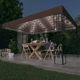 Garden gazebo tent with 4x3 m taupe LED light strip by , Tents and gazebos - Ref: Foro24-3070325, Price: 277,95 €, Discount: %