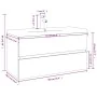 Mueble de baño con lavabo madera contrachapada gris Sonoma de , Tocadores de baño - Ref: Foro24-3152883, Precio: 288,83 €, De...