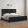 Estructura de cama sin colchón cuero sintético negro 200x200 cm en Camas y somieres | Comprar online en Foro24