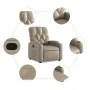 Sillón reclinable de cuero sintético color capuchino de , Sillones - Ref: Foro24-372509, Precio: 195,02 €, Descuento: %