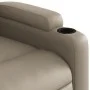 Sillón reclinable de cuero sintético color capuchino de , Sillones - Ref: Foro24-372509, Precio: 195,02 €, Descuento: %