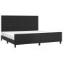 Estructura de cama sin colchón cuero sintético negro 200x200 cm en Camas y somieres | Comprar online en Foro24