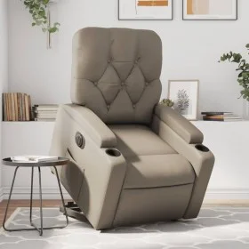 Sillón elevable eléctrico cuero artificial capuchino de , Sillones - Ref: Foro24-3204792, Precio: 332,76 €, Descuento: %