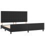 Estructura de cama sin colchón cuero sintético negro 200x200 cm en Camas y somieres | Comprar online en Foro24