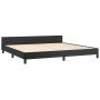 Estructura de cama sin colchón cuero sintético negro 200x200 cm en Camas y somieres | Comprar online en Foro24