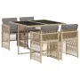 Set comedor de jardín 5 pzas con cojines ratán sintético beige de , Conjuntos de jardín - Ref: Foro24-3210900, Precio: 311,42...