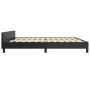 Estructura de cama sin colchón cuero sintético negro 200x200 cm en Camas y somieres | Comprar online en Foro24