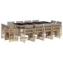 Set comedor de jardín con cojines 13 pzas ratán sintético beige de , Conjuntos de jardín - Ref: Foro24-3211764, Precio: 856,7...