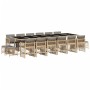 Set comedor de jardín 17 pzas con cojines ratán sintético beige by , Garden sets - Ref: Foro24-3211008, Price: 942,76 €, Disc...