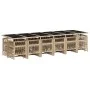 Set comedor de jardín 17 pzas con cojines ratán sintético beige de , Conjuntos de jardín - Ref: Foro24-3211008, Precio: 1,00 ...