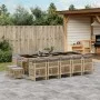 Set comedor de jardín con cojines 15 pzas ratán sintético beige by , Garden sets - Ref: Foro24-3210996, Price: 900,80 €, Disc...