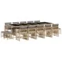 Set comedor de jardín con cojines 15 pzas ratán sintético beige by , Garden sets - Ref: Foro24-3210996, Price: 900,80 €, Disc...
