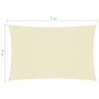 Toldo de vela rectangular tela Oxford color crema 4x7 m