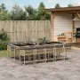 Set comedor de jardín 11 pzas con cojines ratán sintético beige by , Garden sets - Ref: Foro24-3211476, Price: 756,19 €, Disc...