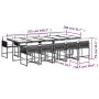 Set comedor de jardín 11 pzas con cojines ratán sintético beige by , Garden sets - Ref: Foro24-3211476, Price: 756,19 €, Disc...