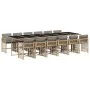 Set comedor de jardín con cojines 13 pzas ratán sintético beige by , Garden sets - Ref: Foro24-3211668, Price: 955,80 €, Disc...