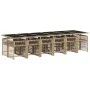 Set comedor de jardín con cojines 13 pzas ratán sintético beige by , Garden sets - Ref: Foro24-3211668, Price: 955,80 €, Disc...