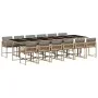 Set comedor de jardín con cojines 13 pzas ratán sintético beige de , Conjuntos de jardín - Ref: Foro24-3211488, Precio: 881,8...