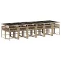 Set comedor de jardín con cojines 13 pzas ratán sintético beige de , Conjuntos de jardín - Ref: Foro24-3211488, Precio: 881,8...