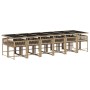 Set comedor de jardín con cojines 13 pzas ratán sintético beige by , Garden sets - Ref: Foro24-3211488, Price: 772,29 €, Disc...