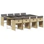 Set comedor de jardín 9 pzas con cojines ratán sintético beige by , Garden sets - Ref: Foro24-3211104, Price: 675,31 €, Disco...