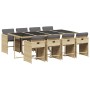 Set comedor de jardín 9 pzas con cojines ratán sintético beige by , Garden sets - Ref: Foro24-3211104, Price: 591,33 €, Disco...