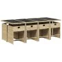 Set comedor de jardín 9 pzas con cojines ratán sintético beige by , Garden sets - Ref: Foro24-3211104, Price: 675,31 €, Disco...